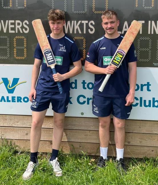 Liam Miller and Aled Phelps (batted well for Hook)